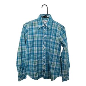 Lilly Pulitzer Blue Plaid Button Down Shirt